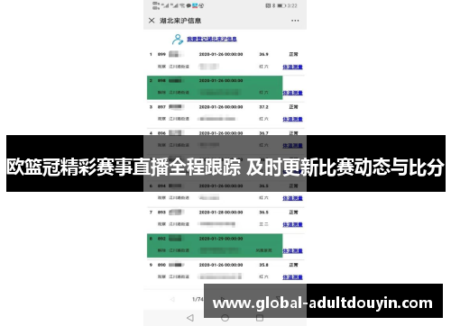 欧篮冠精彩赛事直播全程跟踪 及时更新比赛动态与比分